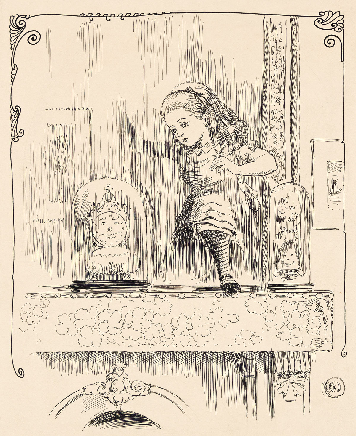 LEWIS JESSE BRIDGMAN (1857-1931) Through the Looking-glass! * Beginning to Melt Away.